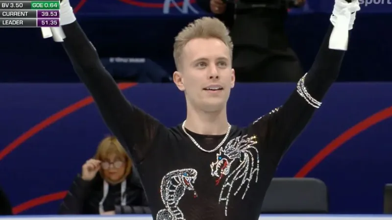 Březinův krátký program na MS 2018 v Miláně