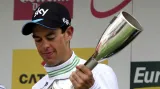 Richie Porte na pódiu závodu Kolem Katalánska