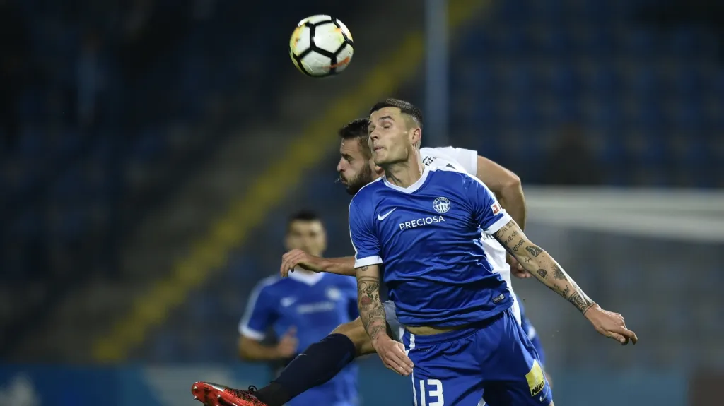 Roman Potočný z Liberce (vpředu) a Tomáš Zajíc ze Slovácka 