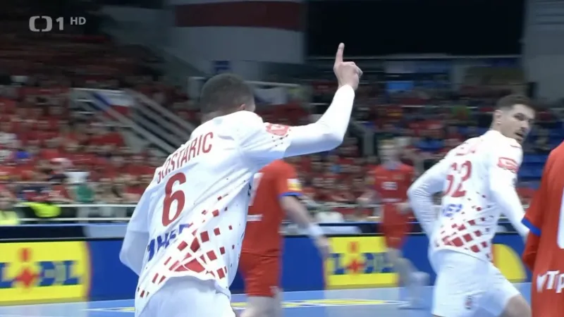 Sestřih utkání házenkářů Česko – Chorvatsko