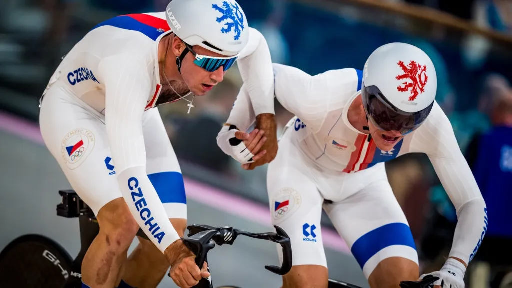 Jan Voneš a Denis Rugovac v olympijském madisonu