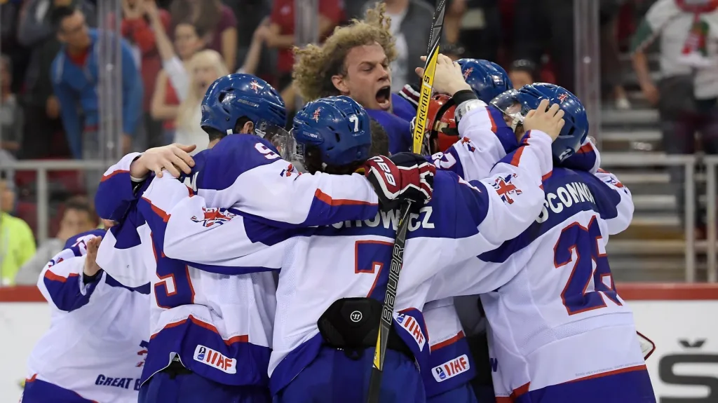 Radost hokejistů Velké Británie