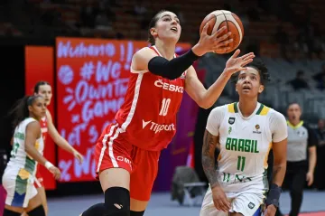 Eliška Hamzová v utkání s Brazílii