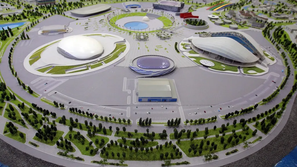 Model olympijského parku v Soči