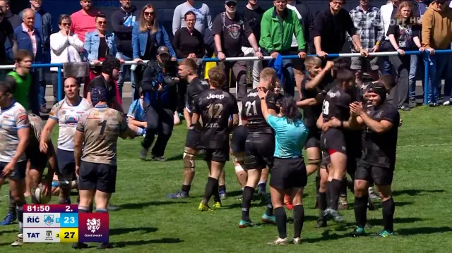 Závěr utkání Říčany – Smíchov