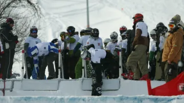 Start snowboardcrossu