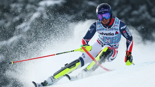 Vítězná jízda Paca Rassata ve slalomu v Adelbodenu