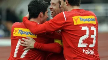 Radost hráčů Plzně