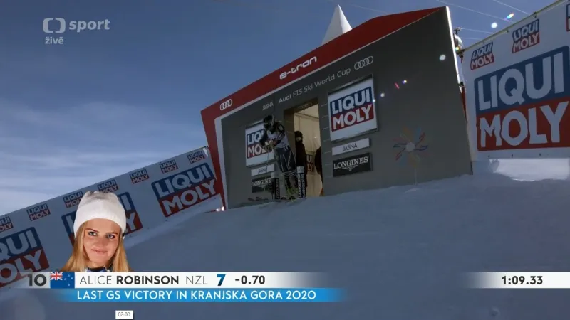 Jízdy třech nejlepších závodnic závodu v Jasné