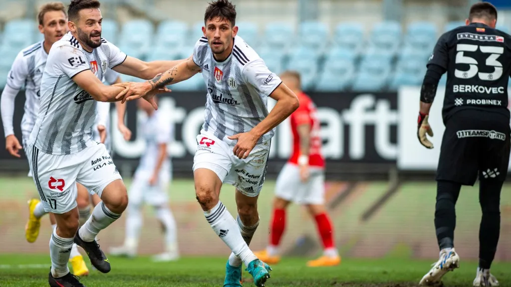 Českobudějovický Lukáš Havel slaví trefu proti Brnu