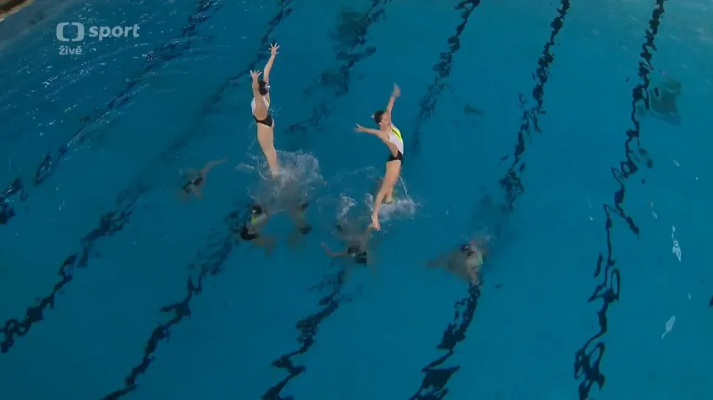 Brněnská Tesla zářila na MČR v synchronizovaném plavání