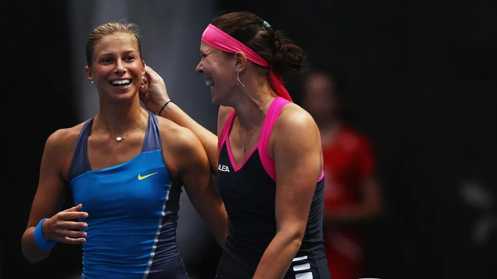 Andrea Hlaváčková s Lucií Hradeckou