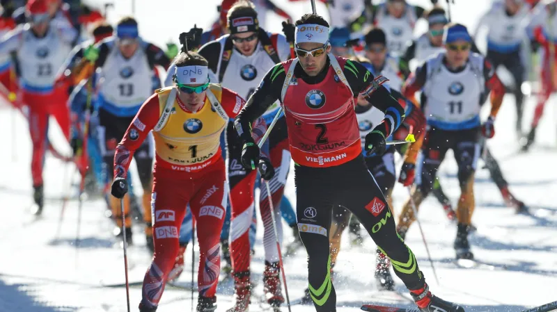 Sestřih hromadného závodu biatlonistů z Pokljuky