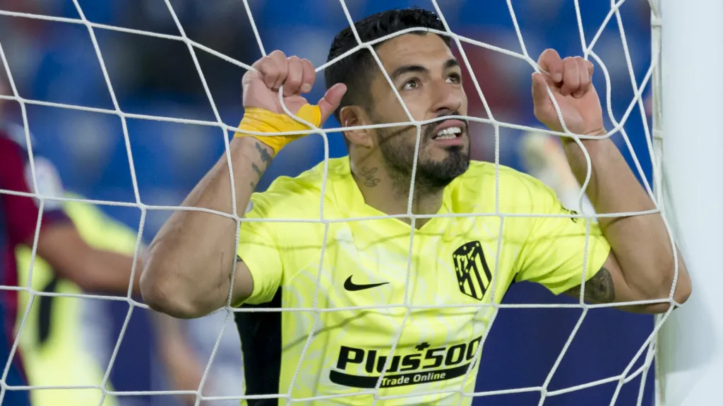 Luis Suárez v dresu Atlética Madrid