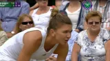 Do čtvrtfinále se na Wimbledonu probojovaly Muguruzaová a Halepová