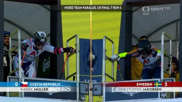 Osmifinálový souboj Česko – Švédsko v paralelním závodě družstev na MS