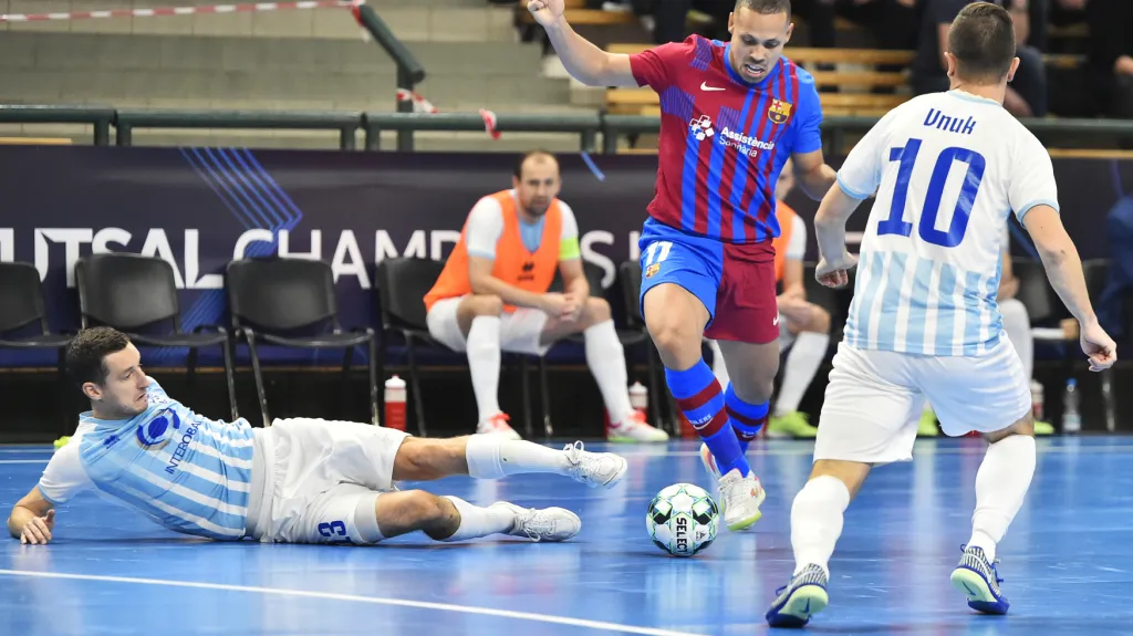 Plzeňští futsalisté proti FC Barcelona