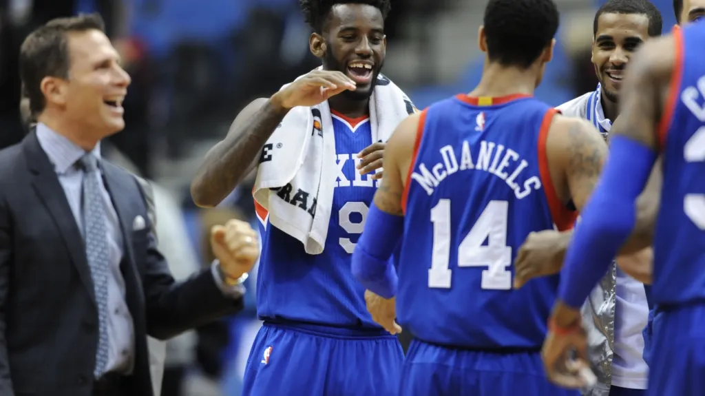Radost basketbalistů Philadelphie