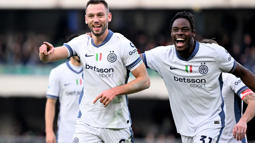 Radost fotbalistů Interu Milán