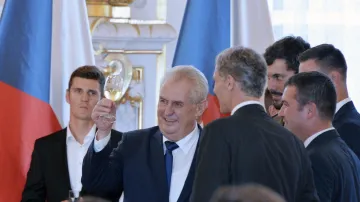 Miloš Zeman na setkání s olympioniky