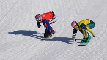 Záznam vyřazovacích jízd snowboardcrossu žen