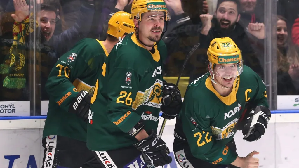 Hokejisté Vsetína slaví