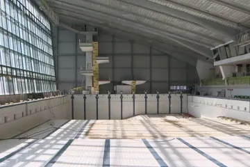 Bazén v Charkově, kde Ihor Červynskyj odmlada trénoval