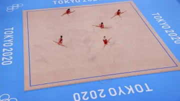 Záznam společných skladeb moderních gymnastek