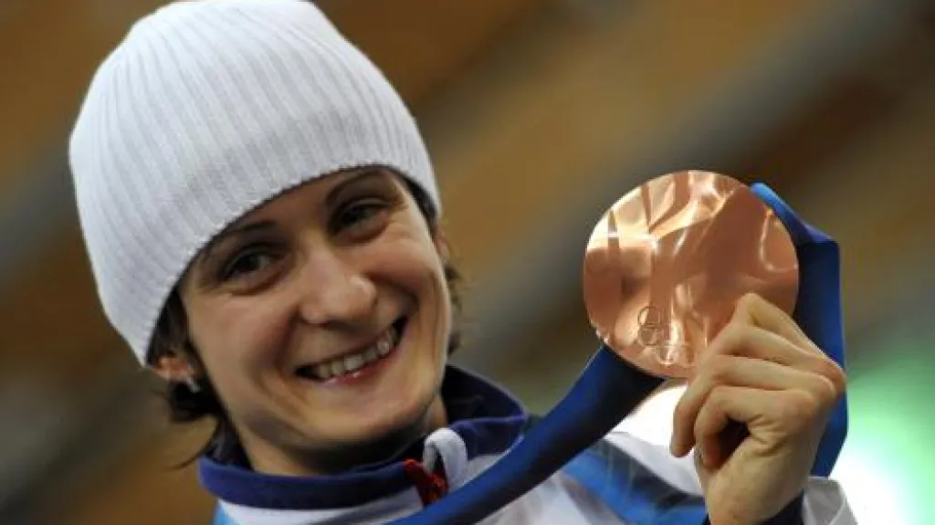 Martina Sáblíková s bronzovou olympijskou medailí