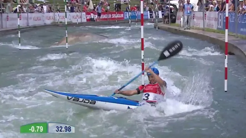 Prskavec si na SP ve vodním slalomu v Augsburgu dojel pro stříbro
