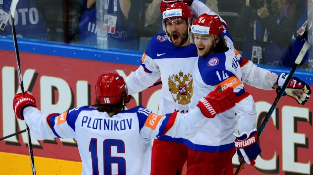 Radost hokejistů Ruska
