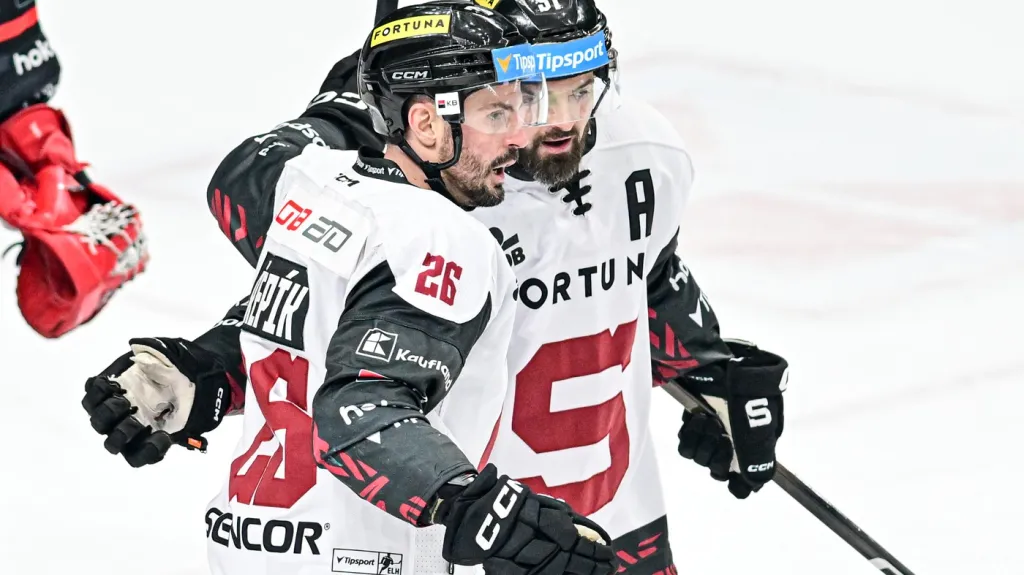 Michal Řepík slaví s Romanem Horákem