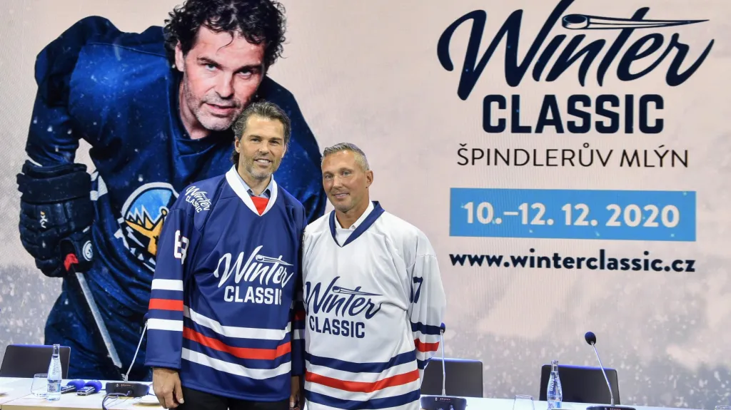 Jaromír Jágr s Ľubomírem Višňovským