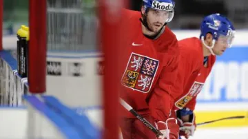 Hráči při přípravě na zápas s Norskem