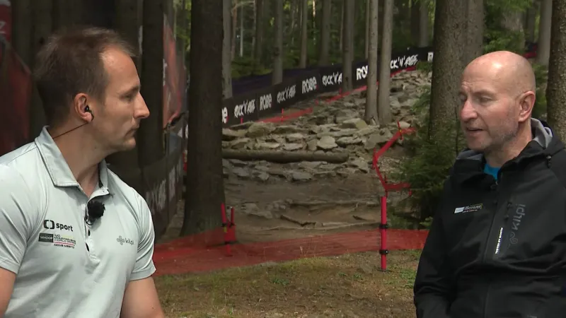 Petr Vaněk před závodem SP horských kol