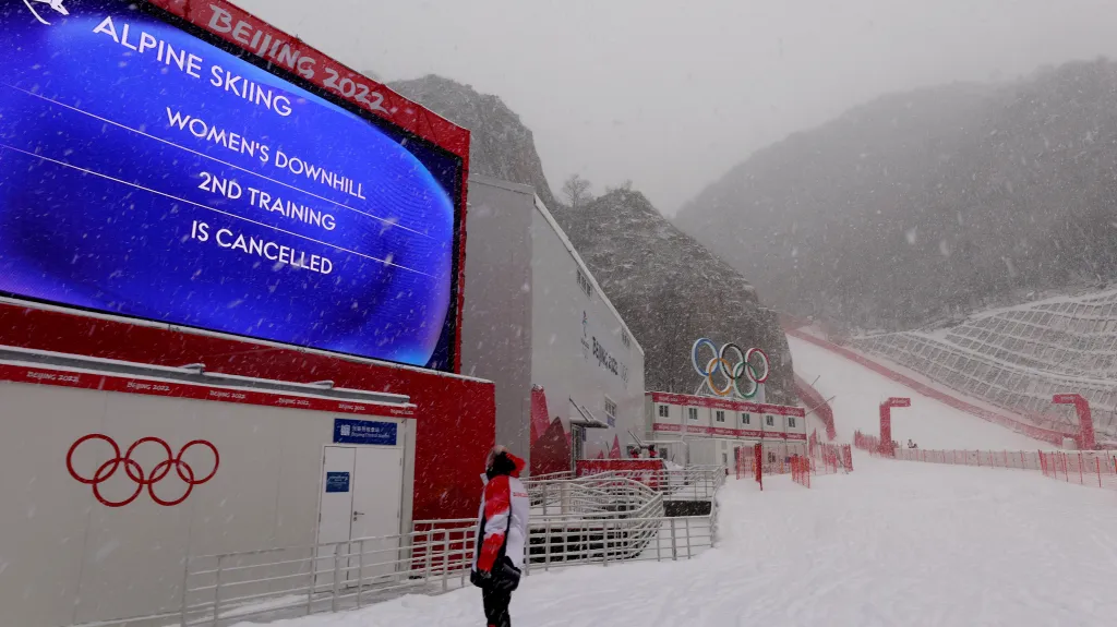Jury ruší druhý trénink sjezdu žen
