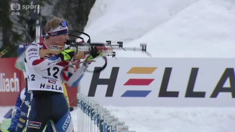 Sestřih stíhacího závodu biatlonistů na MSJ v Obertilliachu