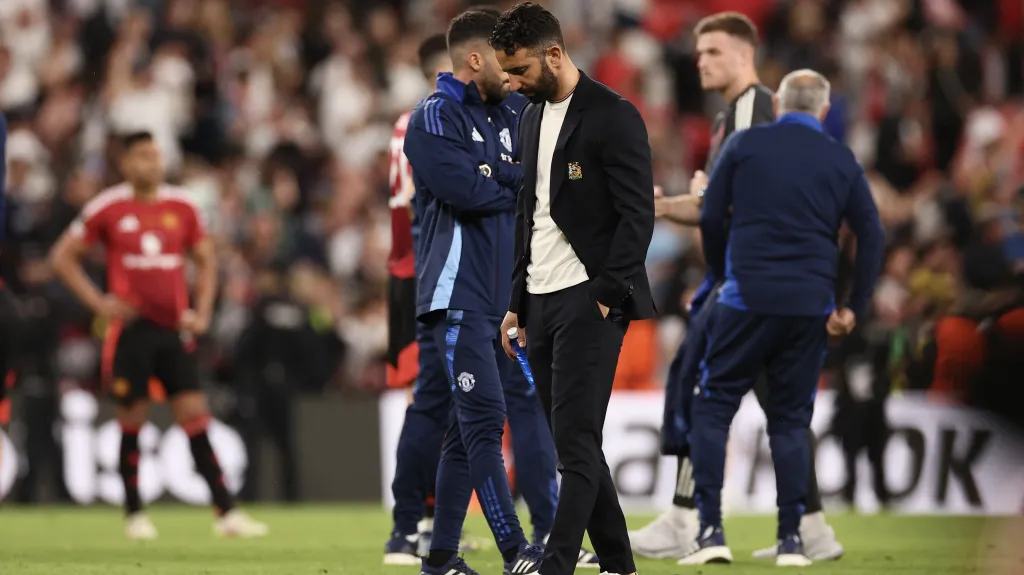 Zklamaný trenér Manchesteru United Rúben Amorim