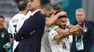 Gól v utkání Belgie – Itálie: Insigne - 0:2 (44. min.)