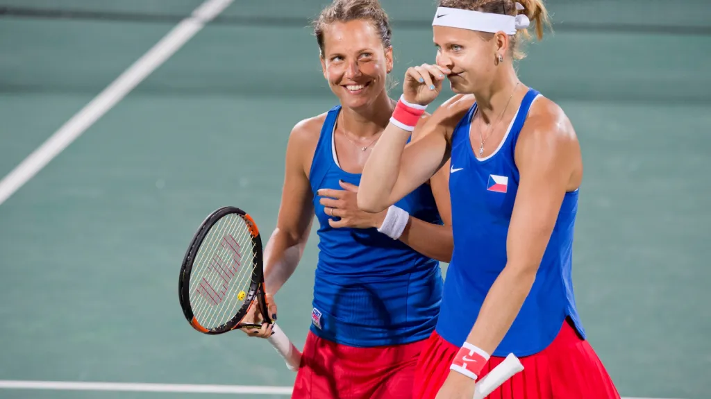 Barbora Strýcová a Lucie Šafářová