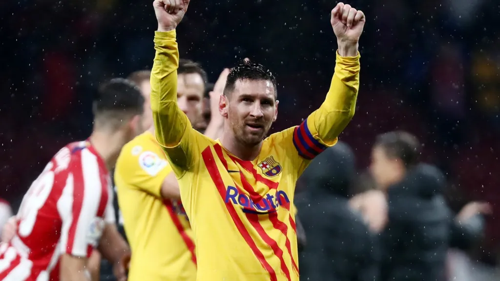 Lionel Messi se raduje z branky