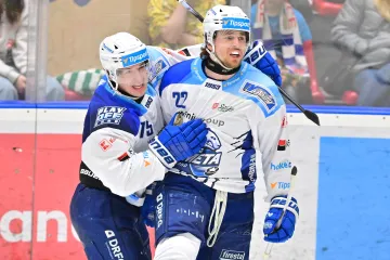 Kristián Pospíšil se raduje z branky