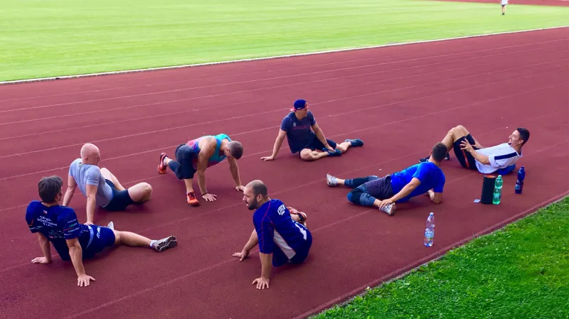 Trénink české bobové reprezentace