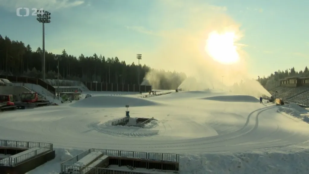 Přípravy SP ve Vysočina aréně komplikovalo počasí