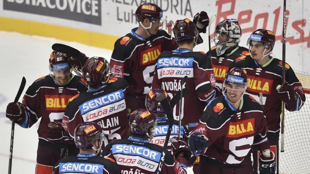 Radost hokejistů Sparty