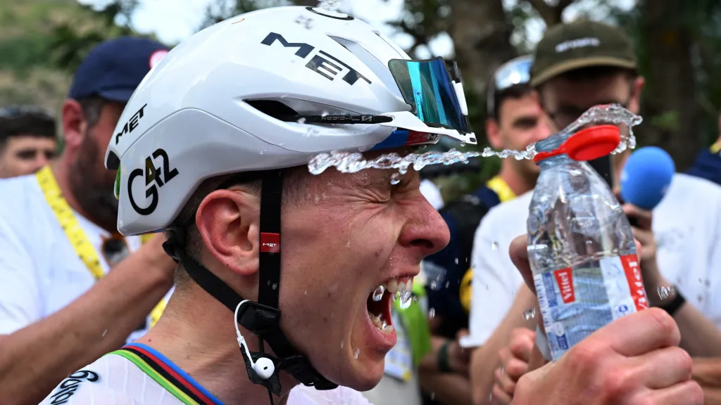 Tadej Pogačar po extrémně náročné etapě Tour de France