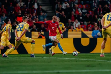 Václav Černý v utkání s Ukrajinou