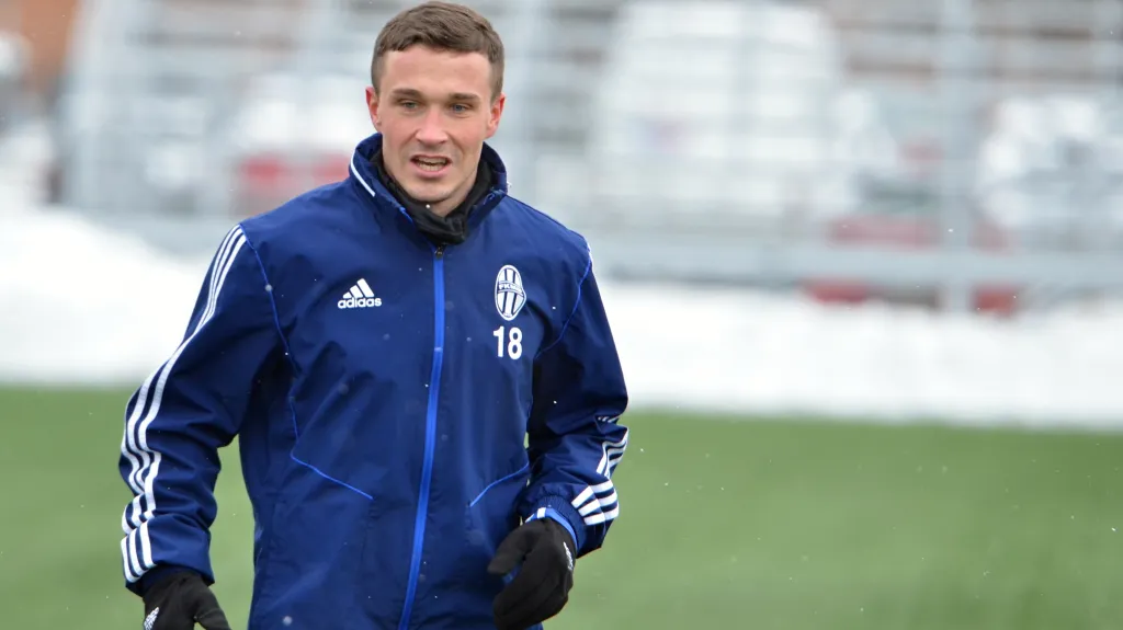 Tomáš Malinský na tréninku Mladé Boleslavi