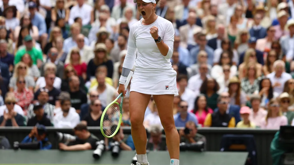 Emoce Barbory Krejčíkové ve finále Wimbledonu