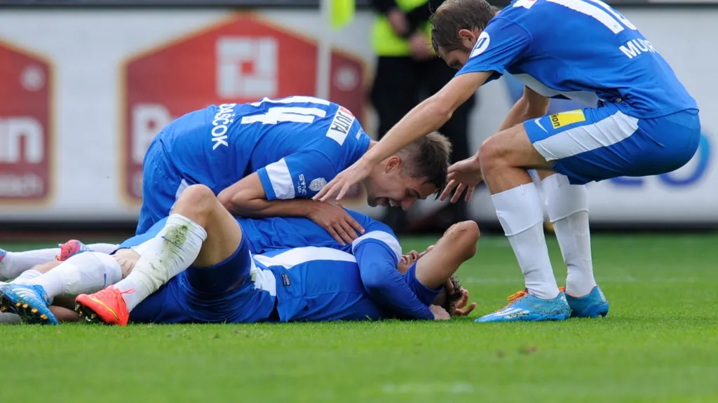 Slavící fotbalisté Liberce